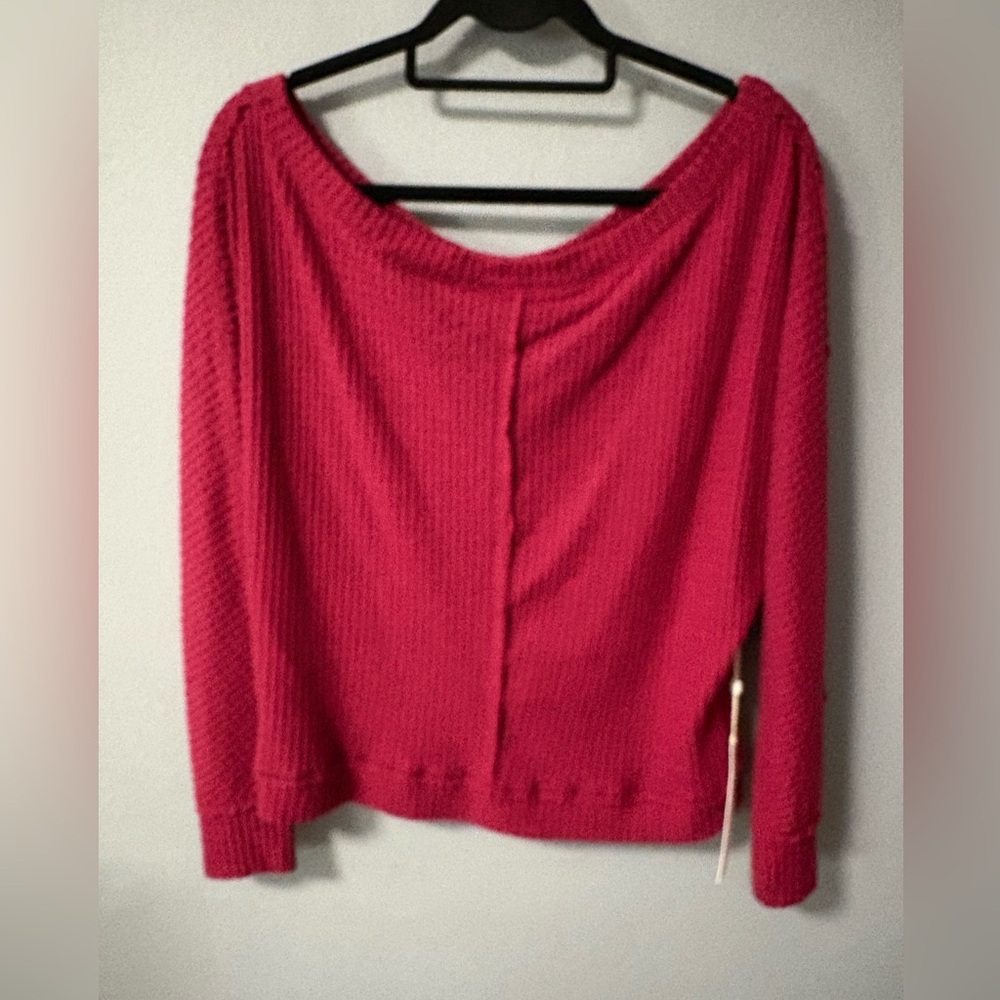 NWT Caslon Oversized Lightweight Boatneck Dolman Sleeve Waffle Knit Top. X-Small